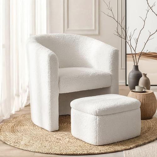 Artiss Armchair Accent Chair, Linen Fabric Sofa Couch Chair with Sturdy Rubber Wood Legs - Comfy Armrests Lounge Chair for Living Room/Bedroom/Home Office/Study, Beige