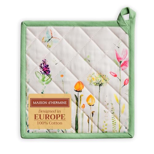 Maison d' Hermine Pot Holders 100% Cotton Heat Resistant Potholders 8