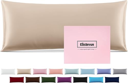 Miniatura 85 de Funda de almohada de seda para cabello y piel, de seda de morera, suave, transpirable, lisa de ambos lados, de seda natural, con cremallera, 1 Azul