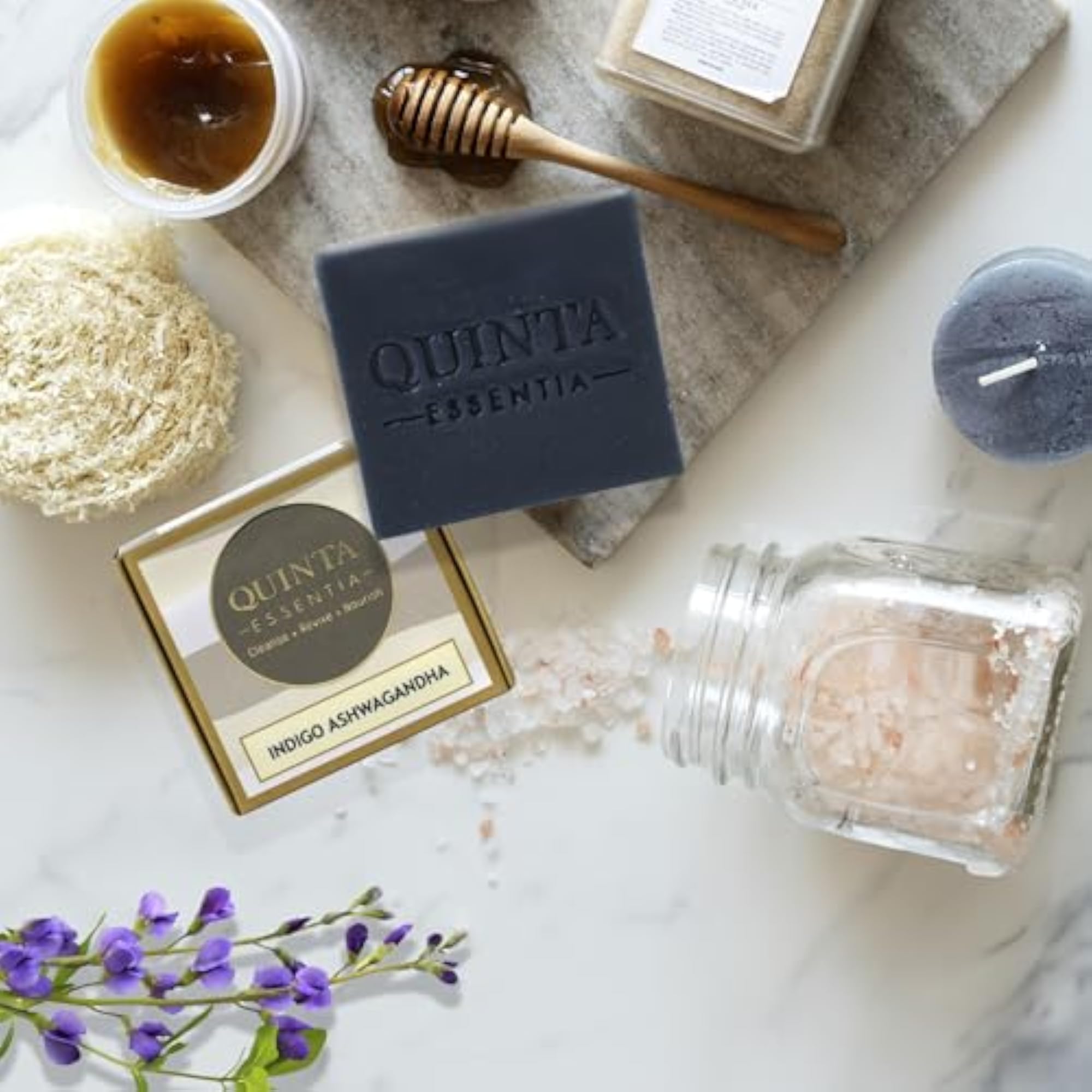 Handmade Indigo Ashwagandha Ayurvedic Bath Soap, 100g