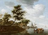 Art Gallery of Australia Salomon Van Ruysdael River Landscape with Ferry Jigsaw Puzzles Wooden Toy...