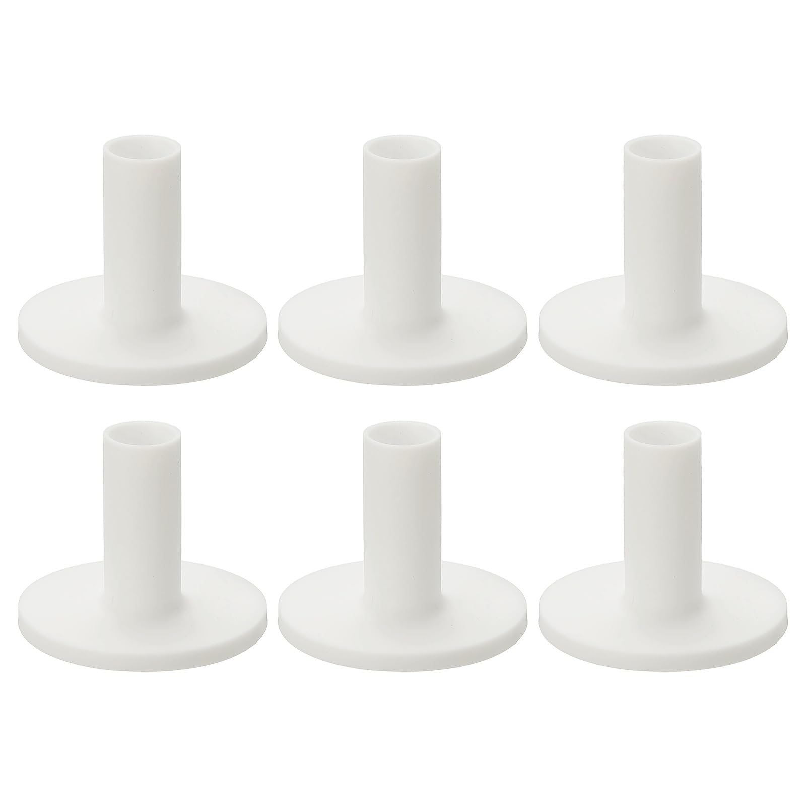 YELARXI Rubber Golf Practice Tee, Driving Tee 1.7 Inch & 6 Pack & Rubber & White-Fitting for (Indoor/Outdoor/Golf Hitting Mats/Courses/Backyards/Lawns) — image 1