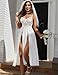 Avidlove Wedding Lingerie for Bride: Long Sheer Nightgowns High Slit V Neck Nightwear for Honeymoon Photoshoot