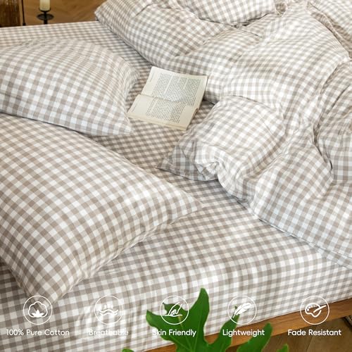 MOOMEE Gingham Pillowcase Set of 2 100% Washed Cotton Linen-Like Standard by MooMee - Used condition - Image 2