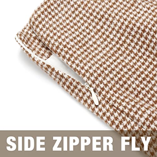 image for IDEALSANXUN Plaid Skirts for Women Trendy Fall Winter High Waist Bodyc