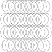 BlueCosto (50-Pack-Silver) Ultra Tough Stainless Steel String Wire Luggage Tag Loops Keyrings 600015