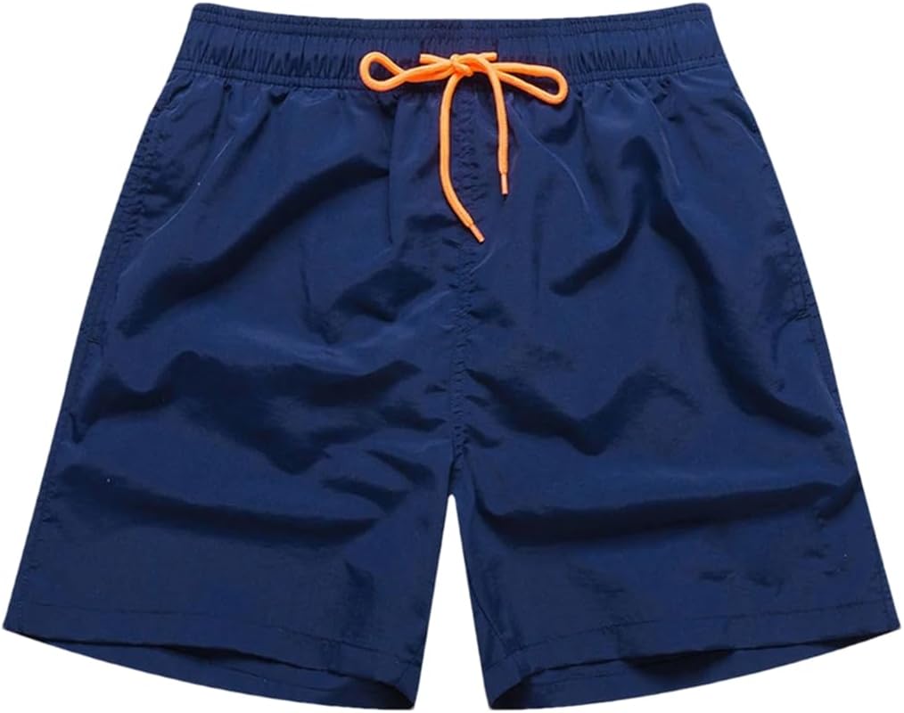 Fnfmrfmr Men Solid Beach Pants Short Running Sportswear Casual Drawstring Pockets Elastic Waist