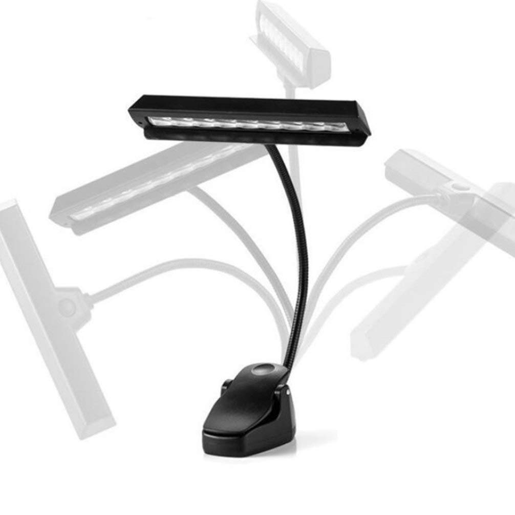 Lampe De Pupitre 9 LED Réglable - Clip Pour Piano, Lecture, Bureau - Alimentation Filaire