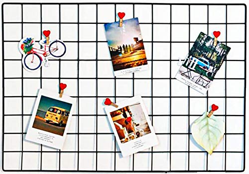 Image of MILAD SAIFIX Wall Grid Creative Decoration Dormitory Wall Decoration Frame Photo Wall DIY Message Board Shooting Props Family, Office, Etc. 60 x 45 in CM's(Black, Set of 1)