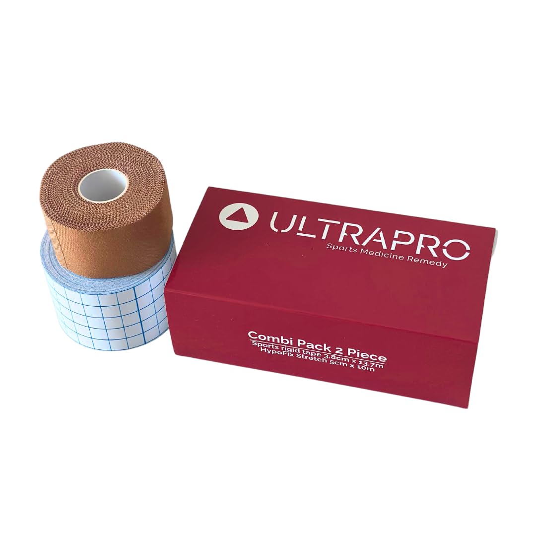 ULTRAPRO Combi Pack: Sports Rigid Tape (3.8cm x 13.7m), HypoFix Stretch Tape (5cm x10m)