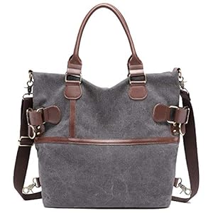Myhozee Vrouwen Canvas Handtas Schoudertas-Vintage Top Handvat Hobos Winkelen Cross Body Tas Tote Casual Multifunctionele Tassen
