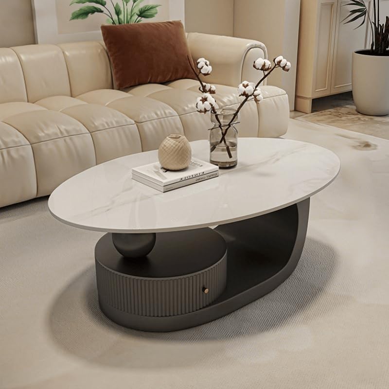 Amazon.co.jp: センターテーブル 大理石柄 コーヒーテーブル