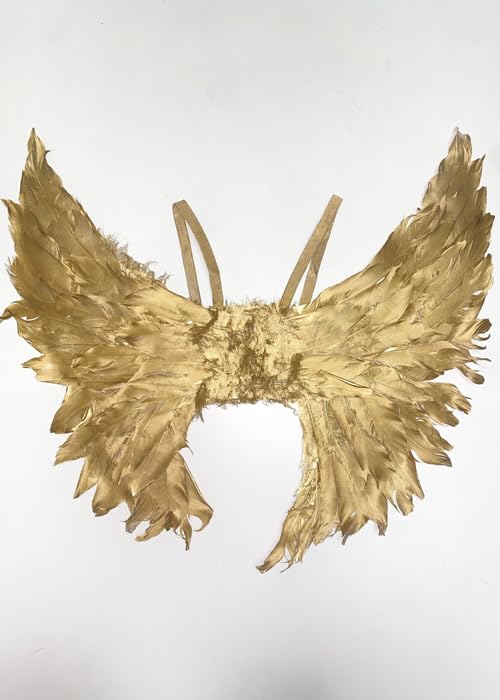 Struts Saltburn Felix Style Gold Feather Angel Wings 55cm Fancy Dress