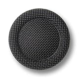 Art. Nr. 3273sc Knopfparadies - 4er Set große Schwarze Mantelköpfe mit Öse in Posamentenoptik. Ø: ca. 28mm.