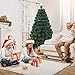 Goplus 7ft Fiber Optic Artificial Christmas Tree, Pre-Lit Xmas Tree with Colorful LED Lights, 8 Lighting Modes, 280 Branch Tips, Foldable Metal Base, for Home Office Party Holiday Decor