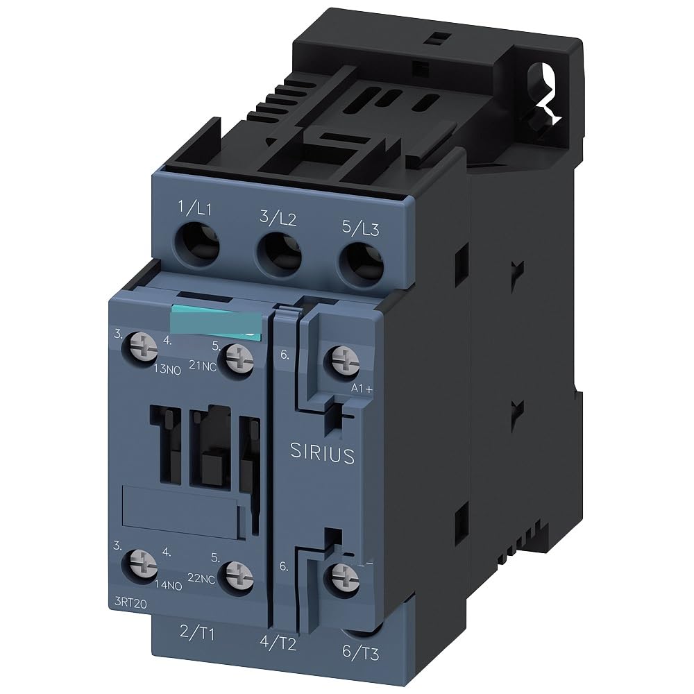 HKYPCOKVK Contactor AC-3 38 A/18.5 kW/400V 3 Pole 21-28V AC/DC 1NO+1NC Screw Connector 3RT2028-1NB30