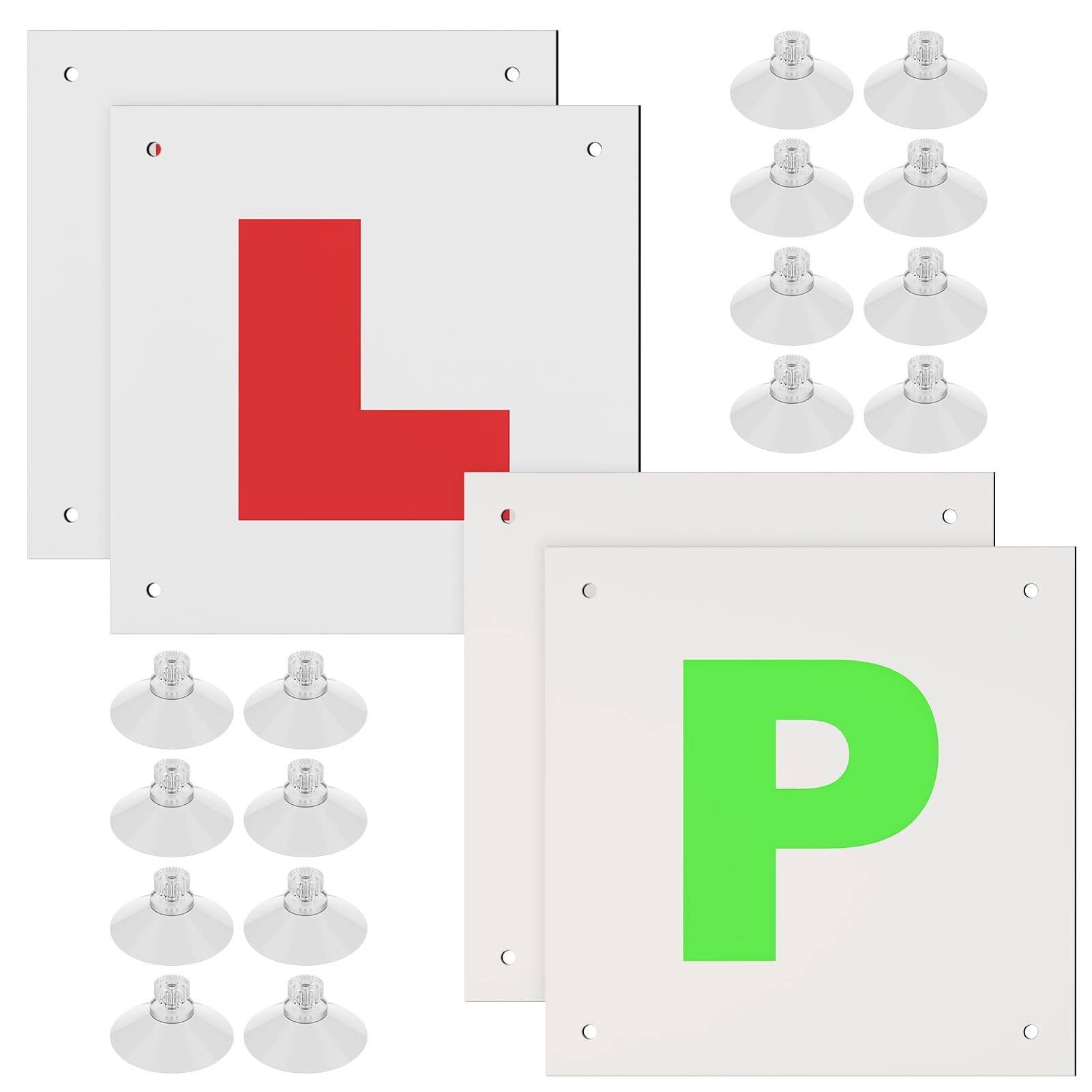 Placas en L coche magnéticas reflectantes para la seguridad de conductores noveles