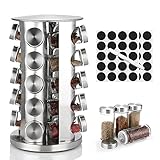 RAUM SPARUNG UND GROßE KAPA KAPAZITÄT: Die 34 cm x 19,3 cm große Regalgröße enthält 20 Gewürzflaschen, was genug ist, um den täglichen Bedarf einer großen Familie zu erfüllen. Die große Figur, aber das runde Design passt zu jeder Ecke der Küche, spart Platz und beseitigt die Mühe des Platzes.