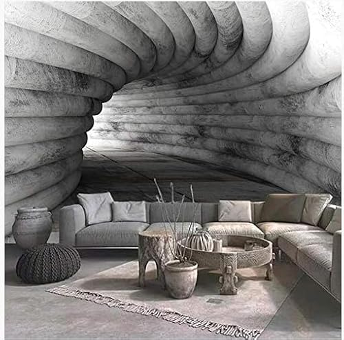 TEGUYE Time Tunnel Custom 3D Wall Mural, Abstract Style Wallpaper,Large