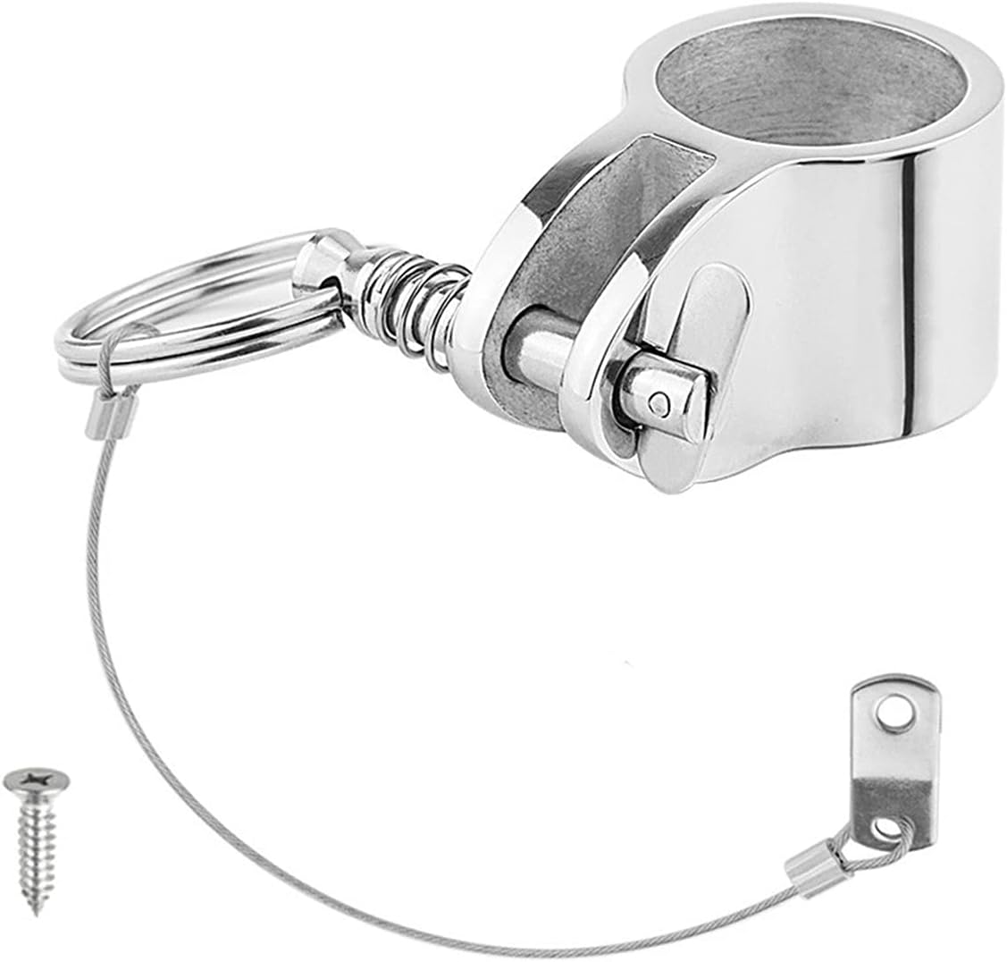 Fishing Boat Yacht Marine Stainless Steel 316 Jaw Slide Clamp With Quick Release Pin 1 Inch 25mm Bimini Top Hinged Slide Fitting Hardware Marine Boat For ships