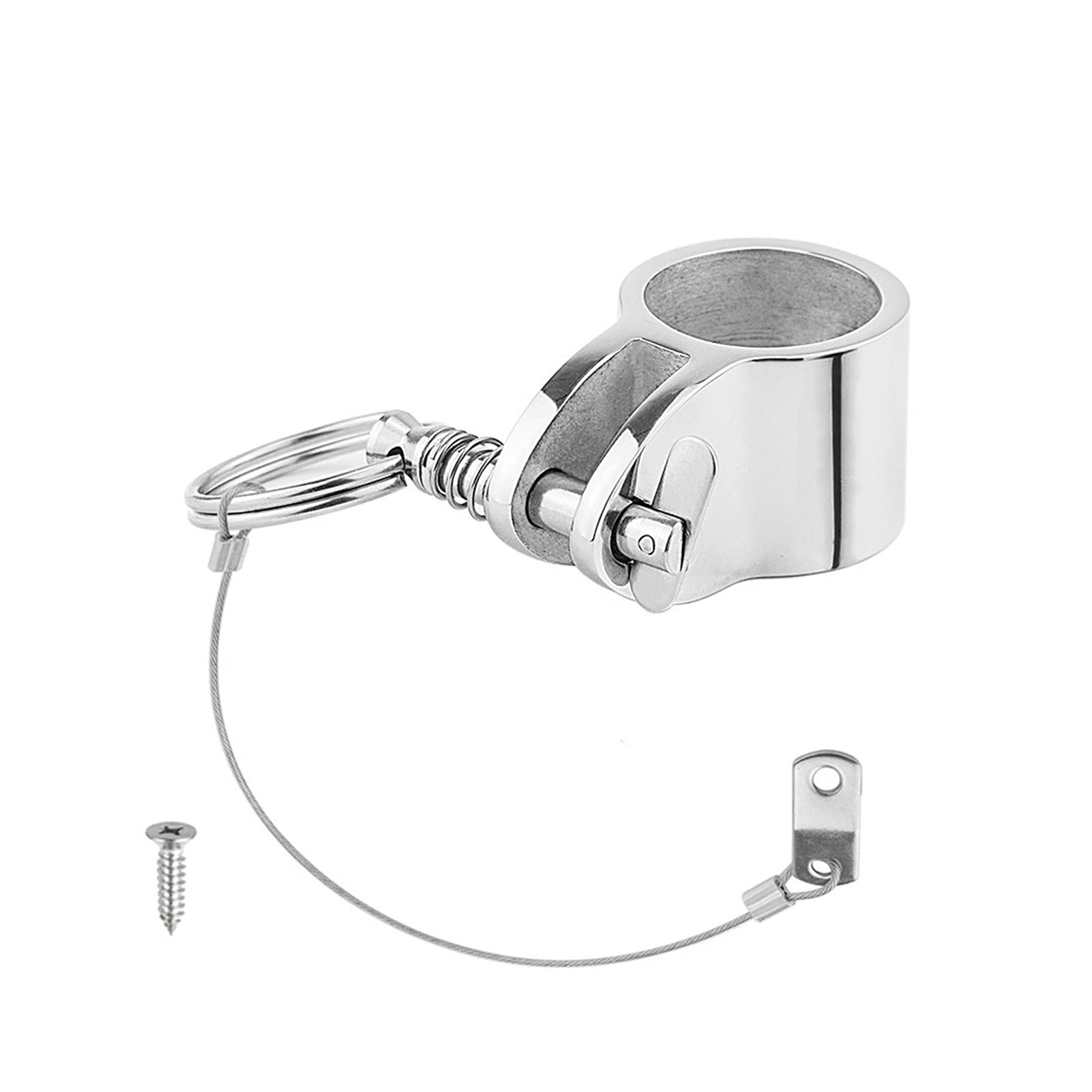 Fishing Boat Yacht Marine Stainless Steel 316 Jaw Slide Clamp With Quick Release Pin 1 Inch 25mm Bimini Top Hinged Slide Fitting Hardware Marine Boat For ships