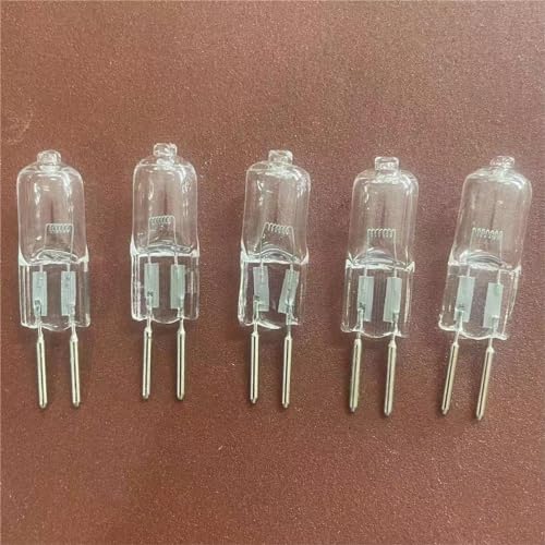 WYLIELAMSH 5PCS GY6.35 Double-pin Base Halogen Bulb Mechanical Lighting G6.35 24V 12V Tungsten Halogen Bulbs,24V 250W