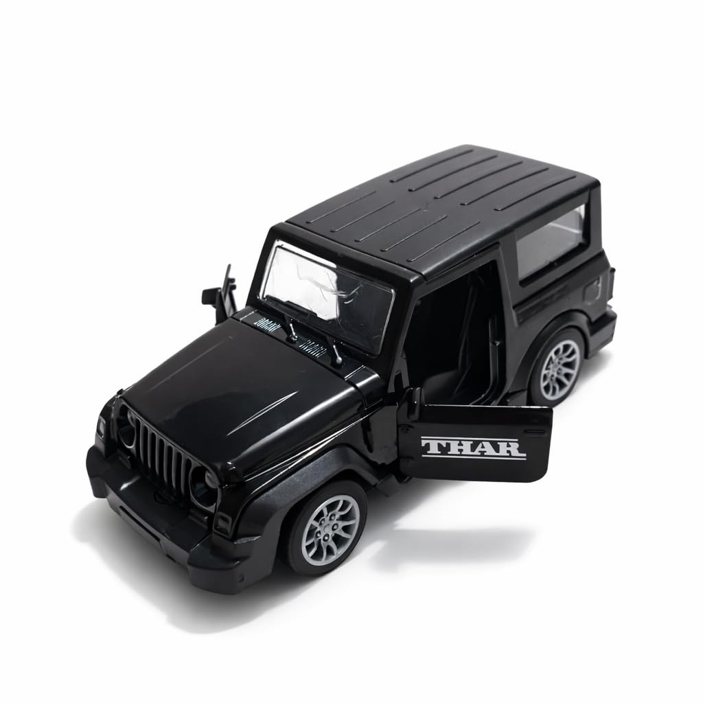 Mahindra thar pull back toy car for boys vehicle toys for kids children metal made model thar car toys 4x4 small size die cast toy jeep cars for kids, mini toyes not big color black red diecast toycar-image-19
