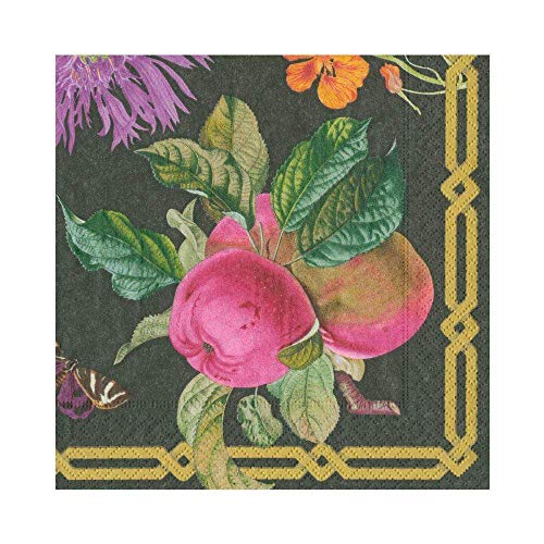 Caspari Paquete de 20 servilletas Luncheon Decoupage – Garden, Tela, Multicolor, 16.5 x 16.5 x 0.2 cm