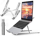【4 Rutschfesten Gummipolster】Laptop holder gleitet nach unten, und die vier rutschfesten Gummipolster an der Unterseite des Ständers können Sie besser vor dem Verrutschen schützen, wenn Sie den Computerständer auf dem Schreibtisch verwenden.