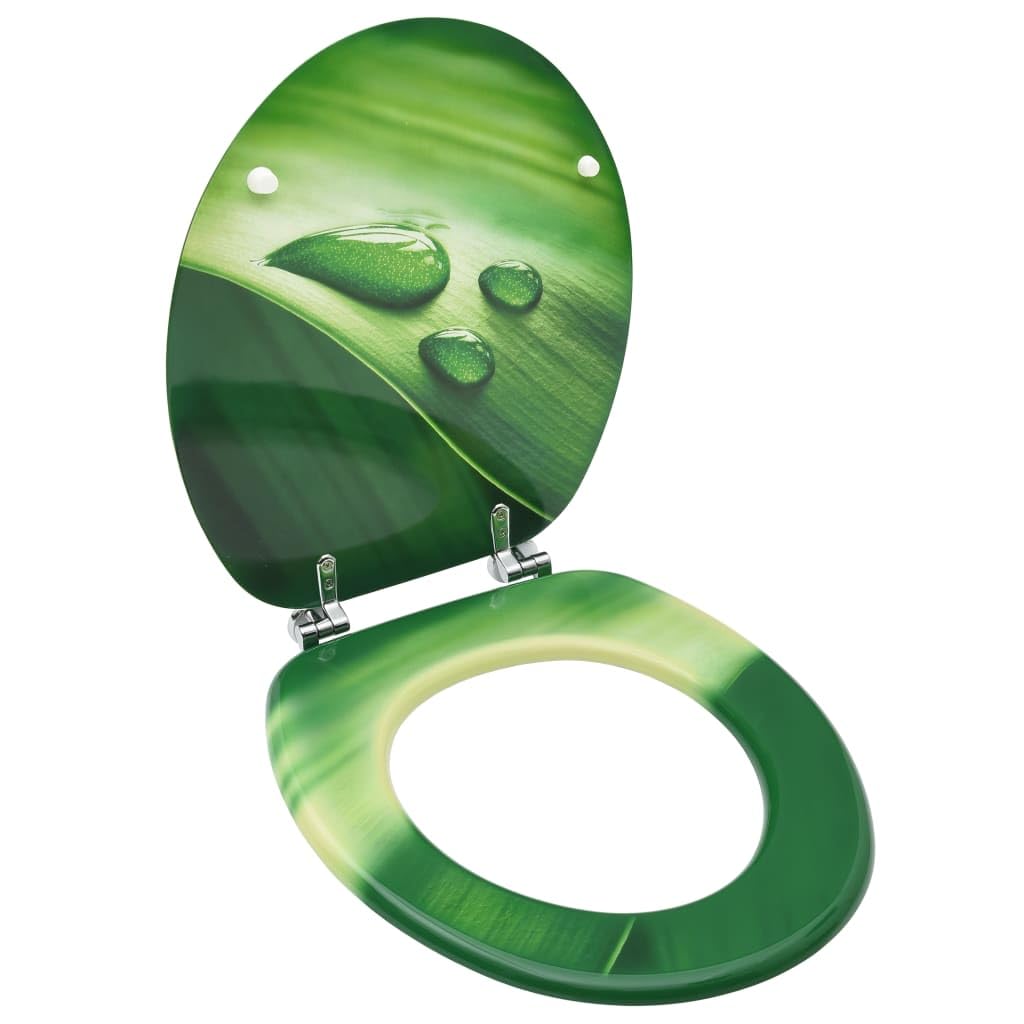 Sedile WC sedile sedile WC con coperchio in MDF gocce d'acqua 02_0002929