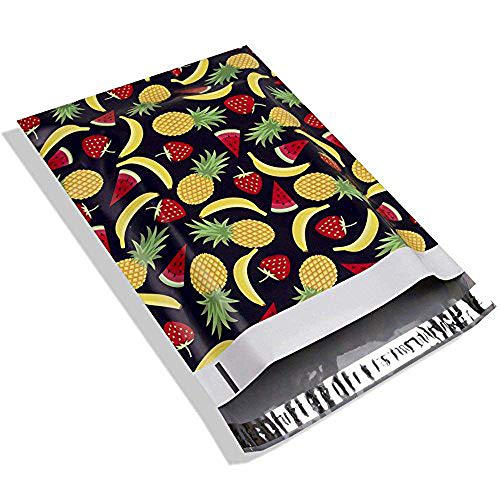 #4 10x13 Summer Fruits Designer Poly Mailers Shipping Envelopes Boutique Custom Bags 2.35MIL by UCGOU 100pcs