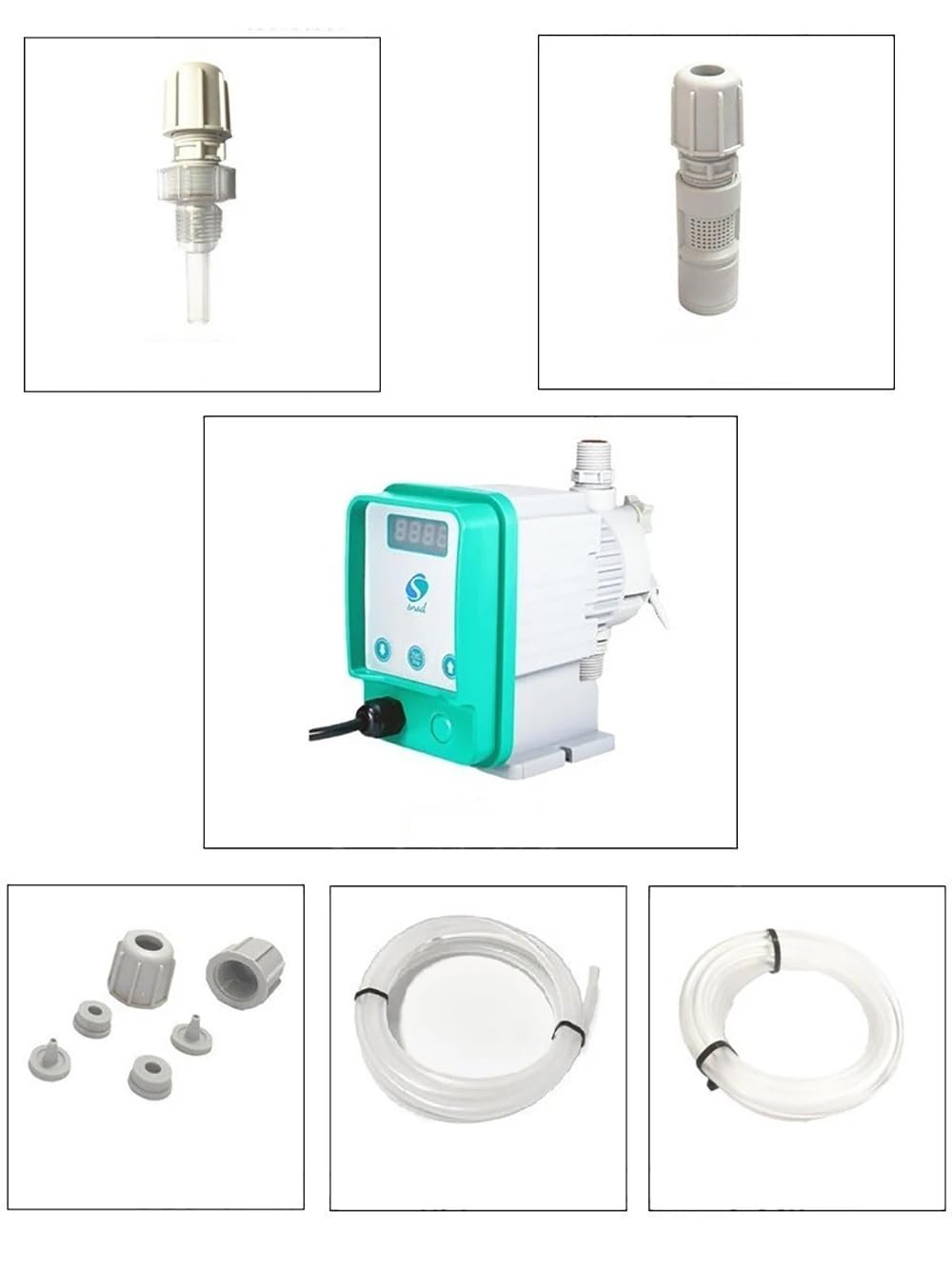 Bomba Dosificadora de Diafragma Electromagnético de 220V, Bomba Dosificadora Microcuantitativa Automática Eléctrica (20L)
