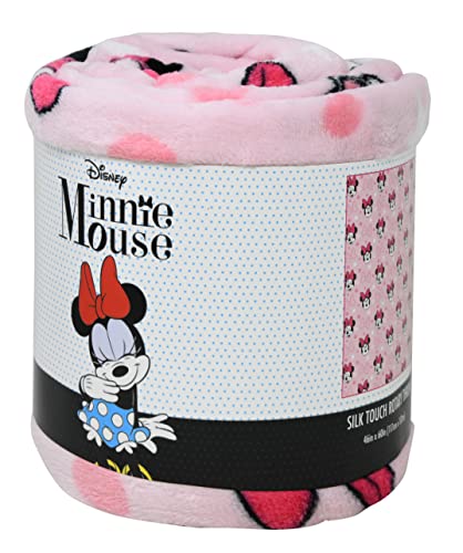 Jay Franco Throw Blankets - Mickey Mouse Blanket & Minnie Mouse Blanket (Minnie Mouse)
