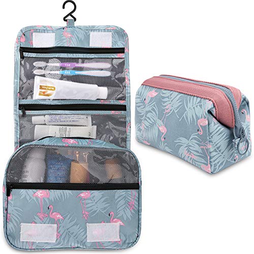 2 Pieces Toiletry Bag Multifunction Hanging Cosmetic Bag Portable Organizer Makeup Bags Pouch Large Capacity Travel Bag for Women Girls Men