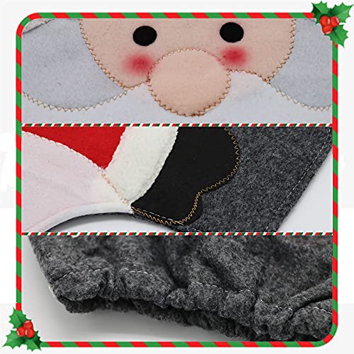 Chedin Toilettensitzbezug Weihnachten WC Sitz Cover Teppich Weihnachtsdeko Toilette Dekorationen Weihnachtsmann Schneemann Elch Toilettenvorleger Set 2 Stücke (Elch) – Bild 6
