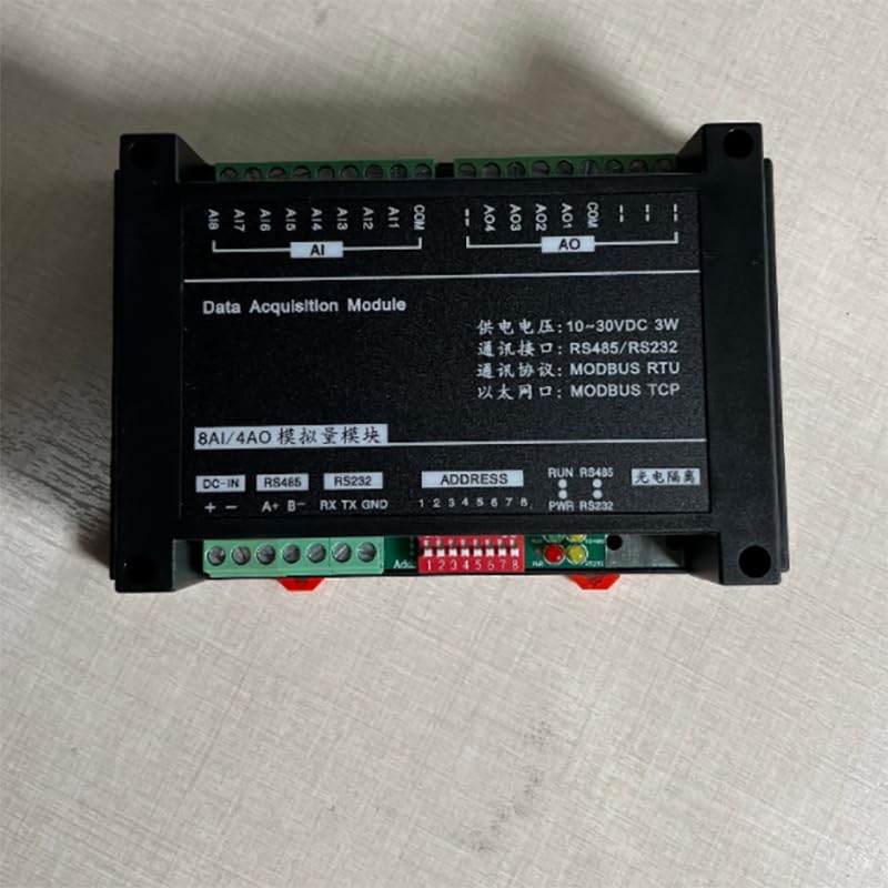 Wiring Connecting Terminals - 307A 8AI Analog Input 4AO Analog Output Modbus RTU Module PLC Expansion - (Color: 8A Iplus 4AO)