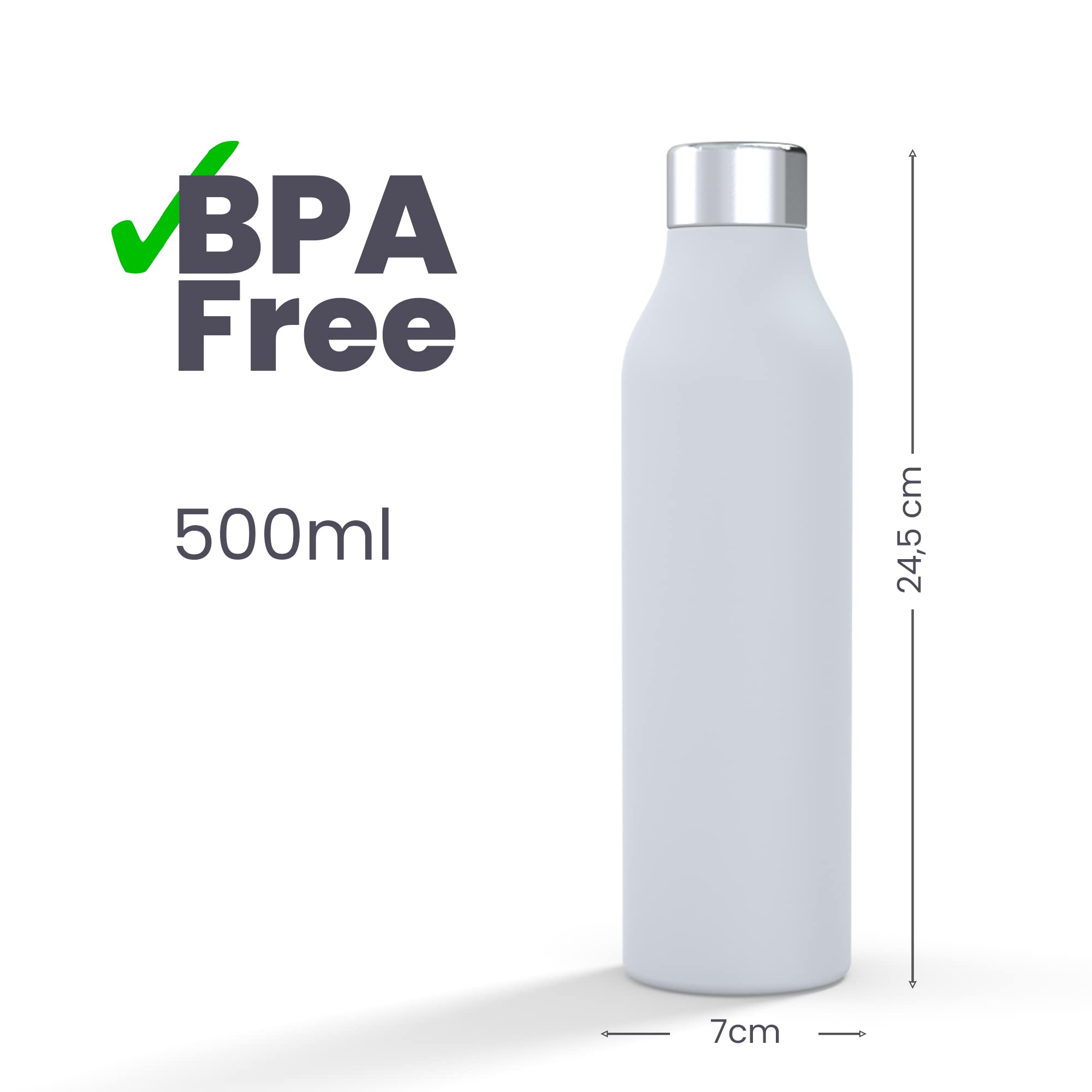 Image secondaire de Bouteille Thermos Réutilisable IBILI 500 ml en Acier Inoxydable - Orange