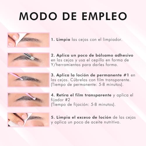 Kit Laminado de Cejas, Brow Lamination Kit Dura 6-8 Semanas - 15 Usos - Profesional y Principiante, Cejas Laminadas seguras y efectivas - BK1 - imagen 6