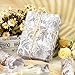 Homeral Shimmer Floral Gift Wrapping Paper Roll-46.8 sq.ft. Black and White Pearly Luster Vintage Flower for Wedding, Birthday, Baby Shower, Anniversaries, Party-17 Inch x 33 Feet