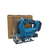 Stichsäge kompatibel mit Makita 18V, bürstenlose Pendelhub-Stichsäge, 6-Gang, 20 mm Hub, 45° Schrägschnitt, LED, jigsaw elektro-stichsägen inkl. 12 Sägeblätter, für Holz Metall & Kunststoff, ohne Akku