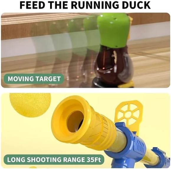 Miniatura 4 de Juego de tiro al blanco de pato, juguetes de disparo de patos para niños de 3 a 5 años, 2 paquetes de pistolas de espuma de juguete con objetivo