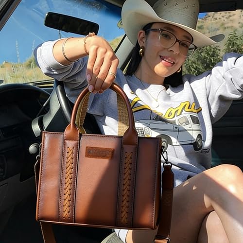 Image of Wrangler Tote Bag for Women Designer Satchel Handbags Top-handle Purses with Strap