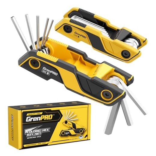 GRENPRO Folding Allen Wrenches Sets, 17PCS Allen Key Set, Hex Key Allen Wrench Set, Bike Tool Kit, Standard Metric & SAE Multifunction Tools, 2 Pack Portable Mountain Bicycle Repair Accessories Kits