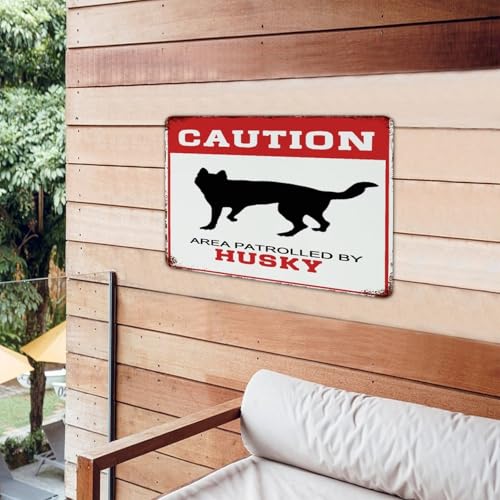 Plaque pour clôture Husky protégeant votre maison et jardin - 4