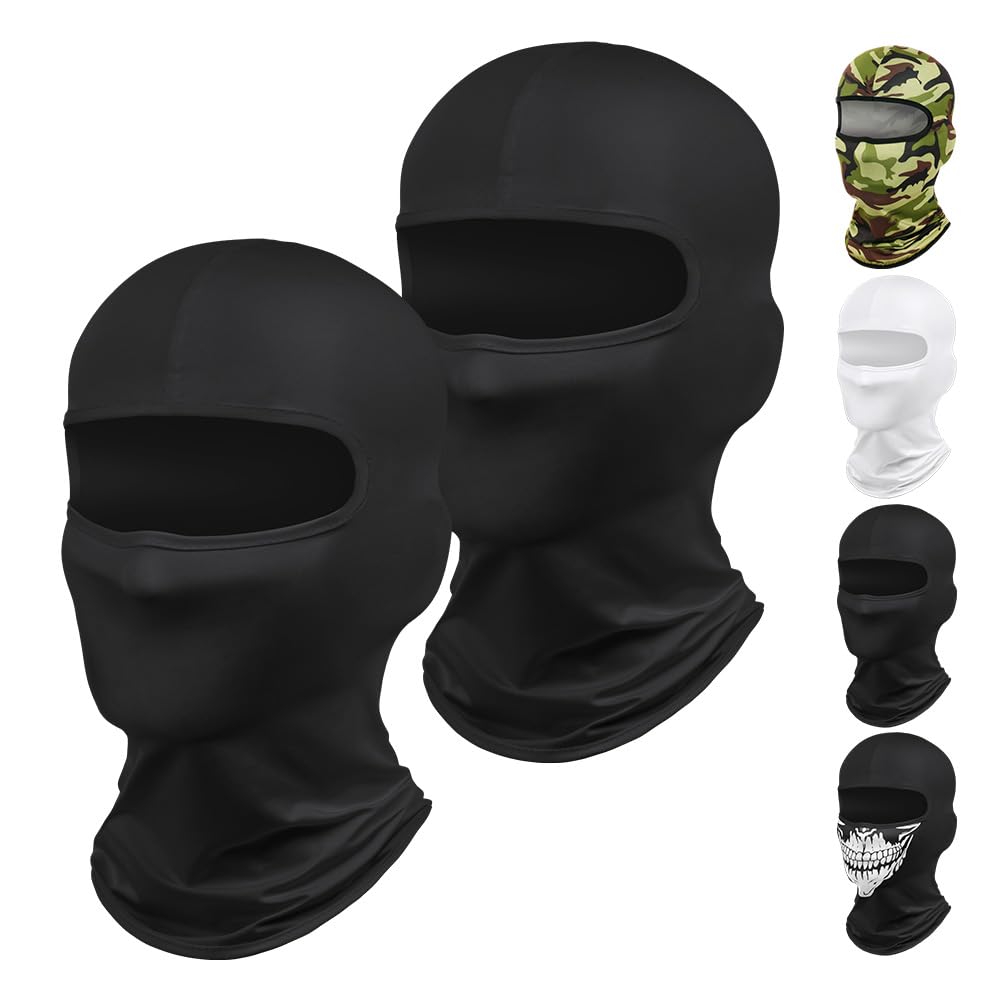 DiULi Máscara de Pasamontañas, Balaclava Hombre, Transpirable, Bufanda para Motocicleta, Bufanda de Verano para el Cuello, Protector UV, Máscara de Esquí Multifuncional, Anti Viento
