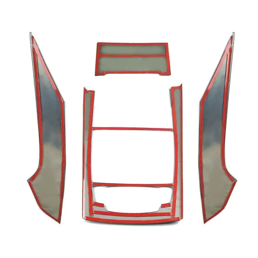 Mittelkonsole Dekor Für A6 C7 2012-2018 Carbon Fiber Texture/Schwarz Gebürstetem Elstahl Auto Center Konsole Getriebe Shift Rahmen Trim Stri(Black Brushed)