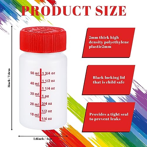 Image of Mumufy Touch up Paint Bottle with Brush Mixing Ball, Red, 60 Pcs