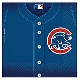 Licensed MLB Chicago Cubs Party Luncheon Party Napkins Tableware, 36 Pieces, Made from Paper by Amscan