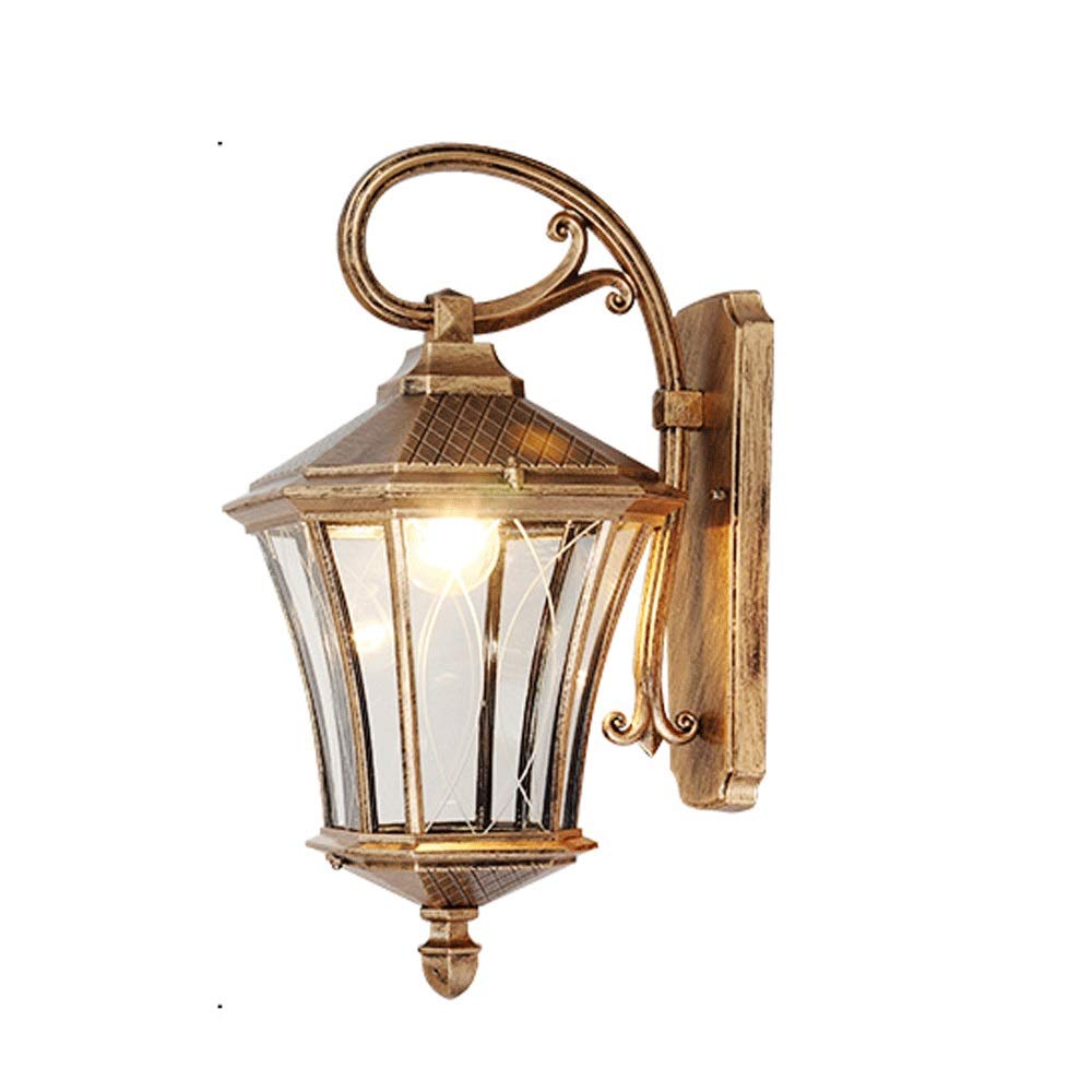 Sconce de mur extérieur en verre et métal style lanterne vintage de balcon