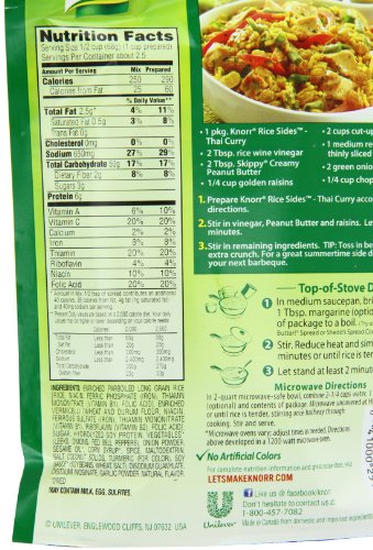Image of Knorr Menu Flavors Rice Sides, Thai Curry 5.8 oz (Pack of 12)